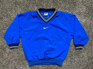 Vintage 90er Nike Windbreaker Pullover Jugend Gr. Small (8) blau/weiß - Bild 1 von 12