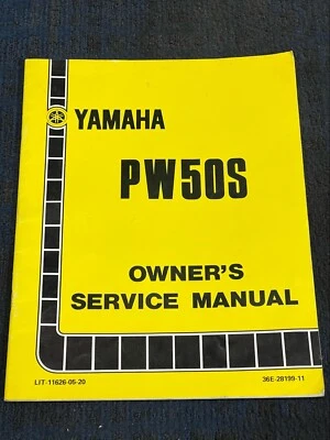 Yamaha PW50 PW50S 1986 original OEM manual de servicio del propietario Foto 1 de 3