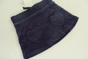H&M Velour Navy Heart Skirt Girls Girl Size 3 4 NWT NEW - Picture 1 of 4