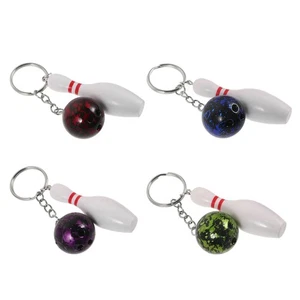 4 Piezas Llavero de Bolos Preciosos Llaveros Colgantes Decoraciones - Imagen 1 de 12