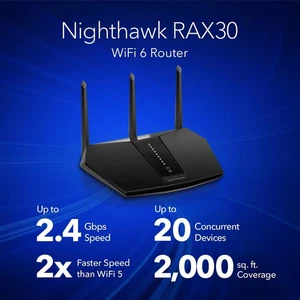 Netgear Nighthawk AX2400 5-Stream WiFi 6 Router Rax30 - Picture 1 of 5