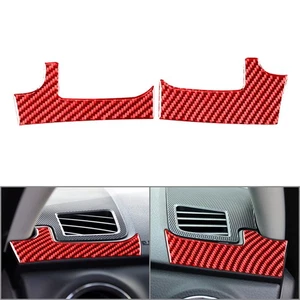 2ⅹDashboard Air Outlet Cover Trim für Toyota Tundra 2014-21 RHD Carbon Fiber Red - Picture 1 of 9