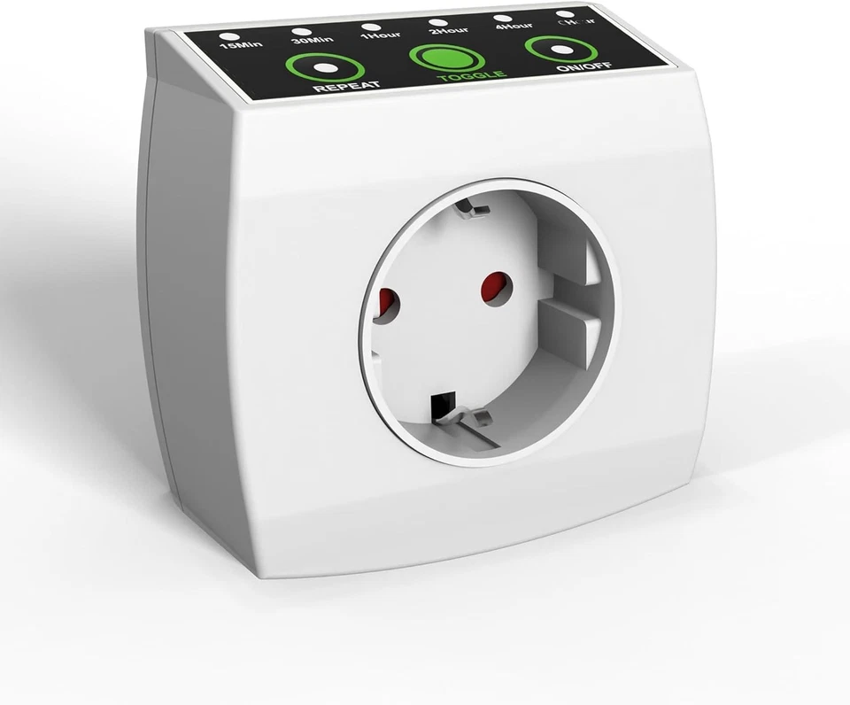 HBN Countdown Timer Steckdose Zeitschaltuhr mit Countdown in 6 Stufen, 16A/3680W - Bild 1 von 4