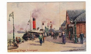 Liverpool Landung Stage Tuck Postkarte / Oilette Art Card / unbespielt / C. Flower - Bild 1 von 2