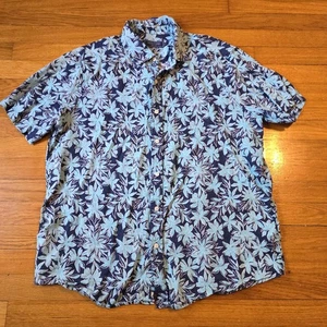 Vineyard Vines 100% Linen Dockside Floral Button Shirt Large Mens Short Sleeve - Picture 1 of 7