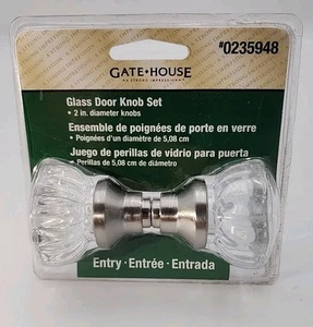 Gate House 2" Diameter Glass Door Knob Set #0235948 New - Picture 1 of 6