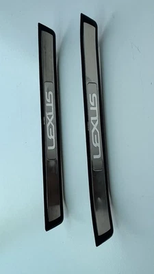 1999-2003 Lexus RX300 Par de Placas de Arranhão de Porta Traseira Acabamento OEM Aço Inoxidável - Imagem 1 de 4