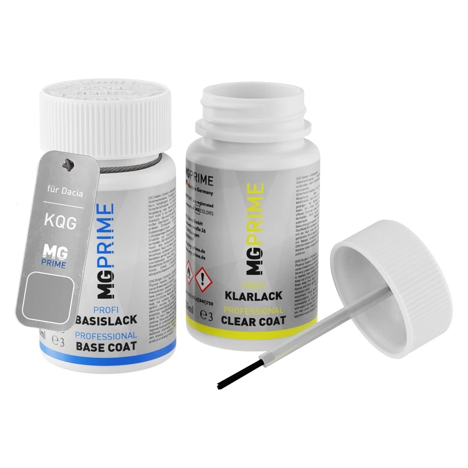Autolack Lackstift Set für Dacia KQG Gris Schiste Metallic Dolomit Grau 2 x 50ml - Bild 1 von 4