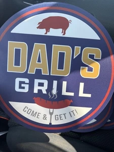 Dad’s Grill Wall Sign BBQ Backyard Man Cave Decor – Come & Get It! - Picture 1 of 3
