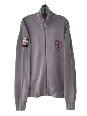 Puma x Scuderia Ferrari Cárdigan Cremallera Completa Suéter Chaqueta Para Hombre Grande Gris Foto 1 de 4
