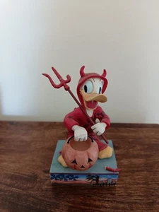 Rare Disney Traditions "Devilish Treat" Donald Duck Halloween Jim Shore Pls Read - Picture 1 of 4