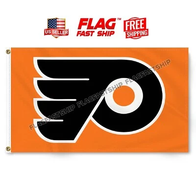 Philadelphia Flyers Flag 3x5 FT Banner Man Cave Bar w Grommets FREE Shipping