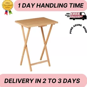 Mainstays Indoor Single Folding TV Tray Table - Natural L 19 x W 15 x H 26 inch - Picture 1 of 3