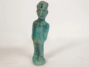 Figure Amulet Memorial Egyptian Egypt Terracotta Dieu Priest - Picture 1 of 1