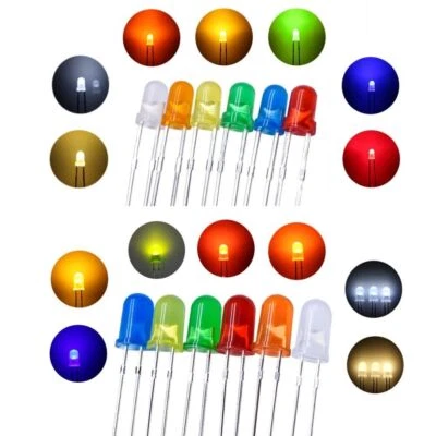 LED 3mm 5mm diffus LEDs 7 Farben zur AUSWAHL 10, 20, 50 oder 100 Stück und Set - Bild 1 von 4