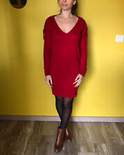 Kleid Pullover Wolle Rot Marithé François Girbaud Cravatatakiller Größe 38 (M)