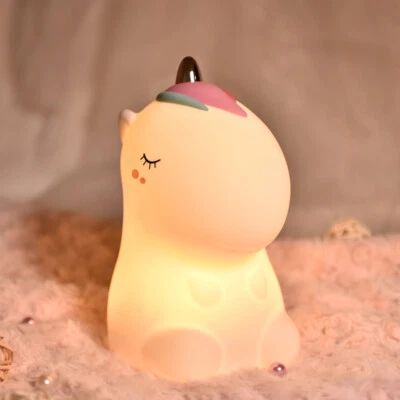 Tik Tok Unicorn Silicone  Night Light, 7 colors,Rechargeable, Free Shipping - Image 1 of 4