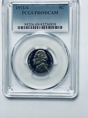 1973-S Jefferson Nickel PCGS PR69DCAM - Image 1 of 4