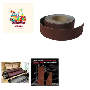 Drum Sander Sandpaper Roll 3" X 25 Yards Premium Aluminum Oxide Cloth Backed ... - Picture 1 of 4