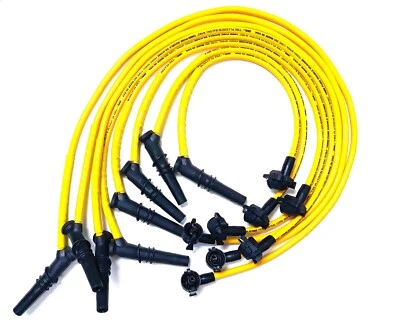 Juego de cables de bujía amarilla alto rendimiento Ford 4.6L 96-99 10 mm 98409Y Foto 1 de 2
