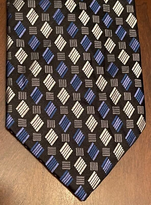 Corbata Birmania Bibas negra azul gris para hombre hecha en China Foto 1 de 4