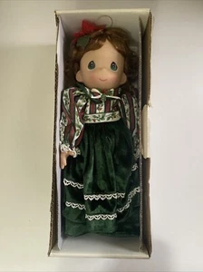 Precious Moments Christmas 15” Doll Holly Belle Poinsettia Stocking #1155 2004 - Picture 1 of 7