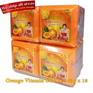 Reya Whitening Soap Bar Orange Vitamin C&E Natural Extracts Moisturizer 153g x12 - Picture 1 of 5