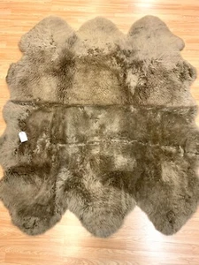 Taupe Brown SEXTO 6x PELT Super Thick Soft Luxury Pile Genuine Natural Sheepskin - Picture 1 of 8