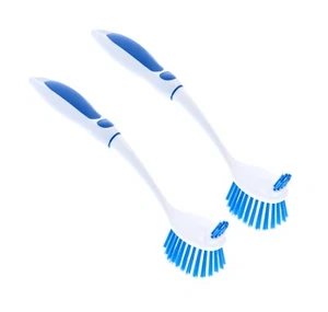 Superio Scrubber Vegetable Brush Blue, 2 Sided Bristles with Comfort Grip 2 Pack - Picture 1 of 7