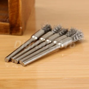 5X Steel Wire Wheel Pencil Brush Brushes Power Accessory for Rotary Tools Top - Picture 1 of 10
