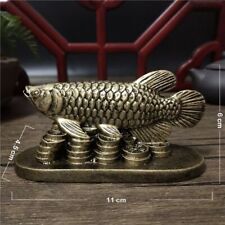 Gold Animals Fish Statues Figurines Lucky Ornaments Chinese Feng Shui Home Decor