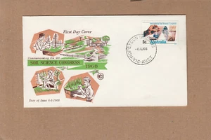 1968 9th Soil Science Congress FDC, Wesley Cover, A bit grubby - Picture 1 of 2