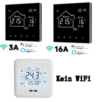Digital Thermostat Wifi Raumthermostat 3A 16A LCD Fußbodenheizung Wandheizung - Bild 1 von 4
