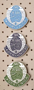 🔴FISHING -CROATIA Fishing Club KOPRIVNICA Koprivnica 25 Anniversary Set 3 pins - Picture 1 of 1