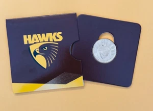 2024 AFL Hawthorn Hawks Premiership UNC Coin $1 Royal Australian Mint Card - Picture 1 of 2