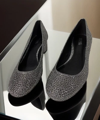 Michael Kors Dorothy Flex Silver Rhinestone Womens Heels Pumps Shoes Size 7M EUC - Image 1 of 4