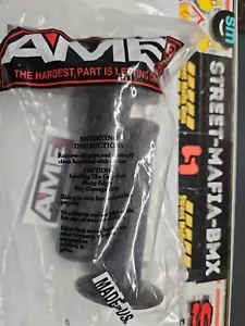 AME TRI BLACK BMX bike Grips usa FIT OLD SCHOOL BMX freestyle SE GT HARO HUTCH - Picture 1 of 1