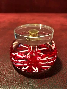 Atemberaubender Murano Cristalleria D'arte Rote Optik Glas Parfüm Flakon Italien - Bild 1 von 6
