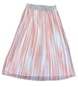Ruby Rd. Lgtwgt Peach Cream Tan Maxi Skirt Sz Medium - Picture 1 of 10