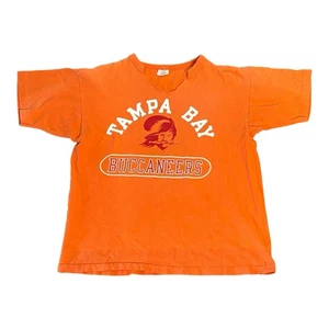 Vintage Tampa Bay Buccaneers Champion Shirt Creamsicle Orange Crop Top Grunge - Picture 1 of 8