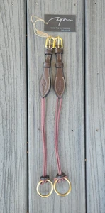 Dy'on Gag Cheekpieces - D Collection - Full/Braun mit Messing - Neu mit Etikett - Bild 1 von 6