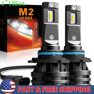 AUXITO LED Headlight Foglight High Low Beam Bulbs 9006 Combo 6000K White 1-10Set - Image 1 of 4