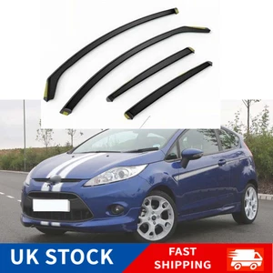 For Ford Fiesta MK7 2008-2017 5 Door Hatchback Wind Deflectors 4pc/set Tinted UK - Picture 1 of 9