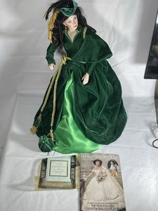Vom Winde verweht Scarlett O'Hara große 22" Porzellanpuppe Franklin Mint - Bild 1 von 11