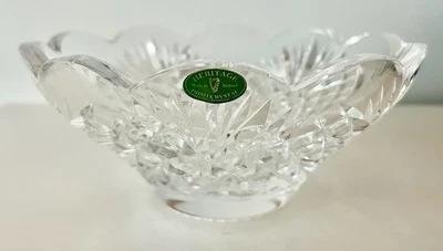 MAGNÍFICO Heritage cristal irlandés corte shannon 7” cuenco acampanado festoneado NUEVO Foto 1 de 4