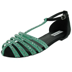 Steve Madden Anteek Damen-Sandale mit T-Riemen, grün/schwarz, US 7,5 - Bild 1 von 3