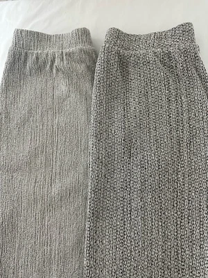 Lote 2 Pantalones Zara Pierna Ancha Marrón/Gris M Carrera Informal Cómodo Viaje Foto 1 de 4