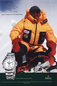 Rolex Uhr 2009: Ed Viesturs Vintage Print Ad - Bild 1 von 1