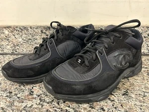 Chanel Entrelazado CC Gamuza Malla Tenis Mujer 40 EU SPB-SAL (347574) - Imagen 1 de 9