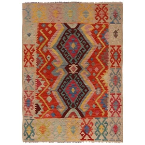 Amazing Hand Knotted Vintage Turkish Kilim 5.7 x 4.2 ft Wool Area Rug - Picture 1 of 10